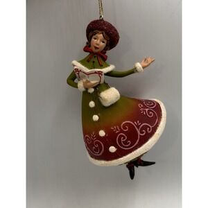 Vintage Dickens Music Family Caroler Resin Christmas Ornament